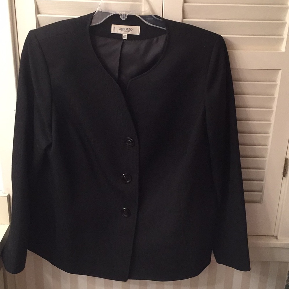 Jones New York Studio Black textured blazer